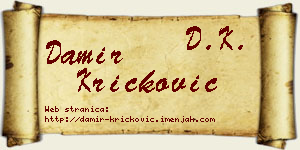 Damir Kričković vizit kartica